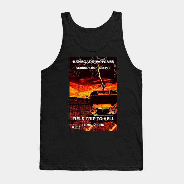 Field Trip to Hell Teaser Poster Tank Top by TWO HORNS UP ART